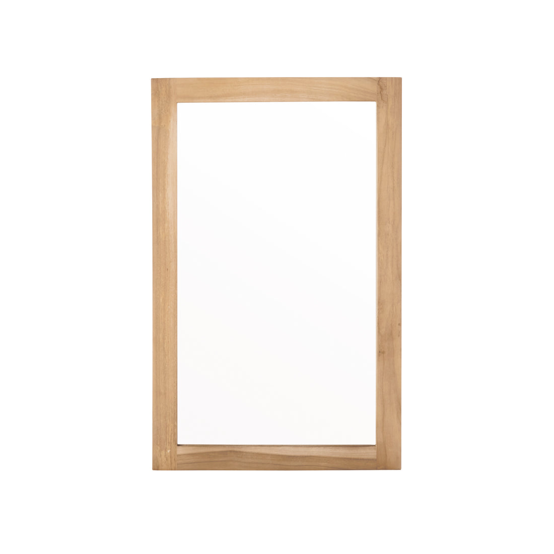 Specchio rettangolare in teak massello 80x50 cm