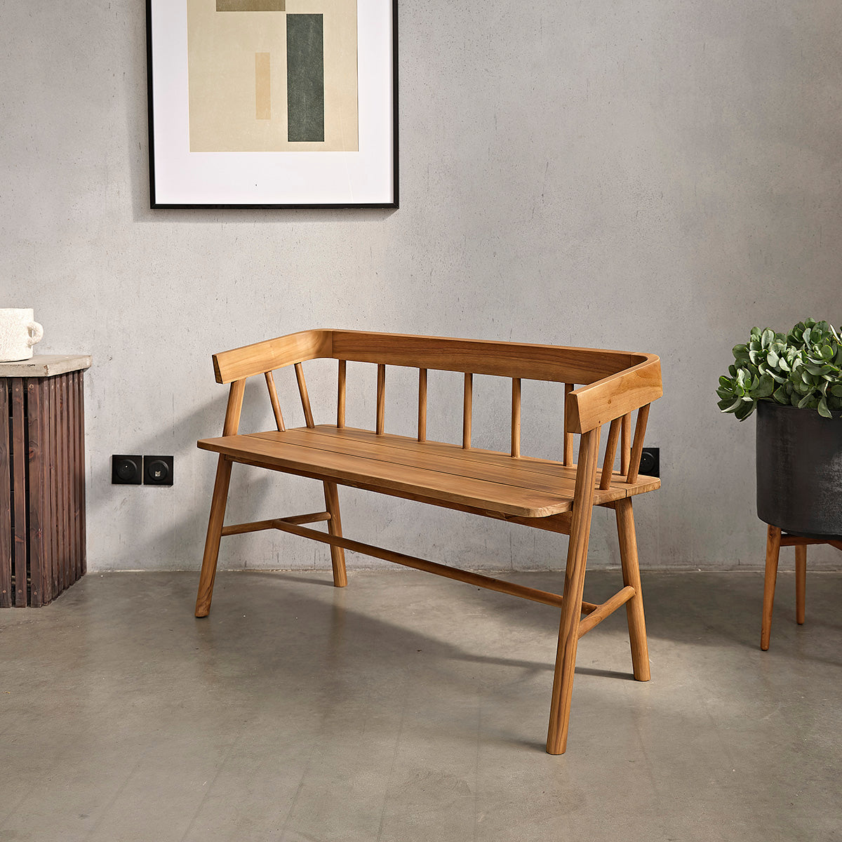 NIDO - Panca in teak massello 120 cm