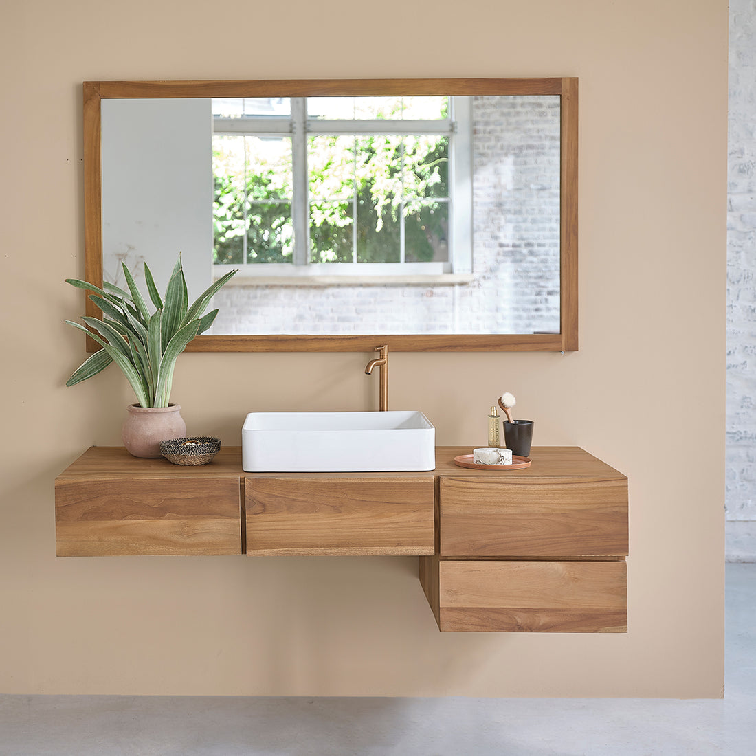 MILAN - Mobile sospeso in teak massello 145 cm