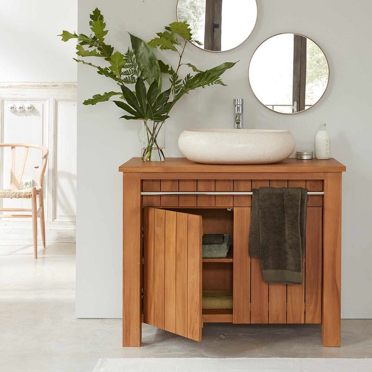 PORTO - Mobiletto in teak massello 105 cm