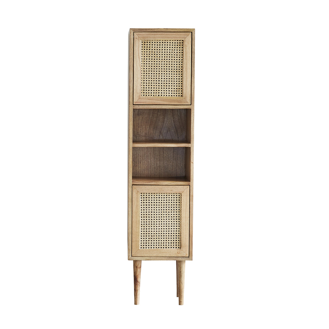 HANA - Colonna da bagno in mindi massello e cannage 150 cm