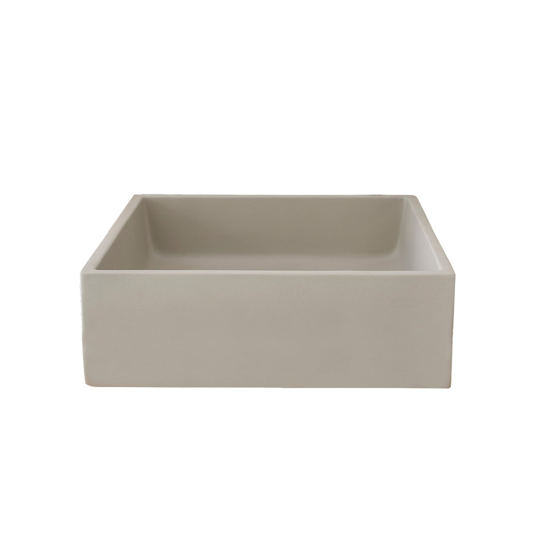 PURE - Lavabo in cemento grigio quadrato 37 cm