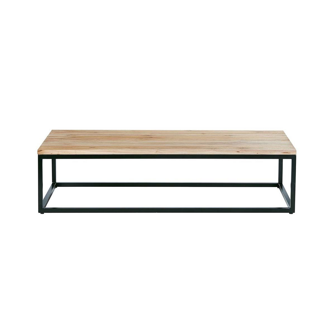 HUGO - Tavolino in teak massello e metallo 140 cm