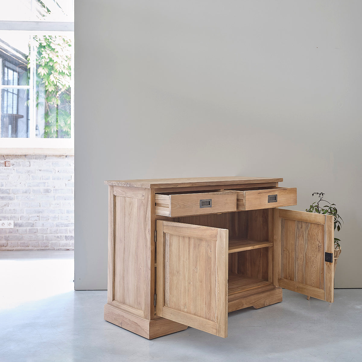 BOSTON - Credenza in teak massello 120 cm