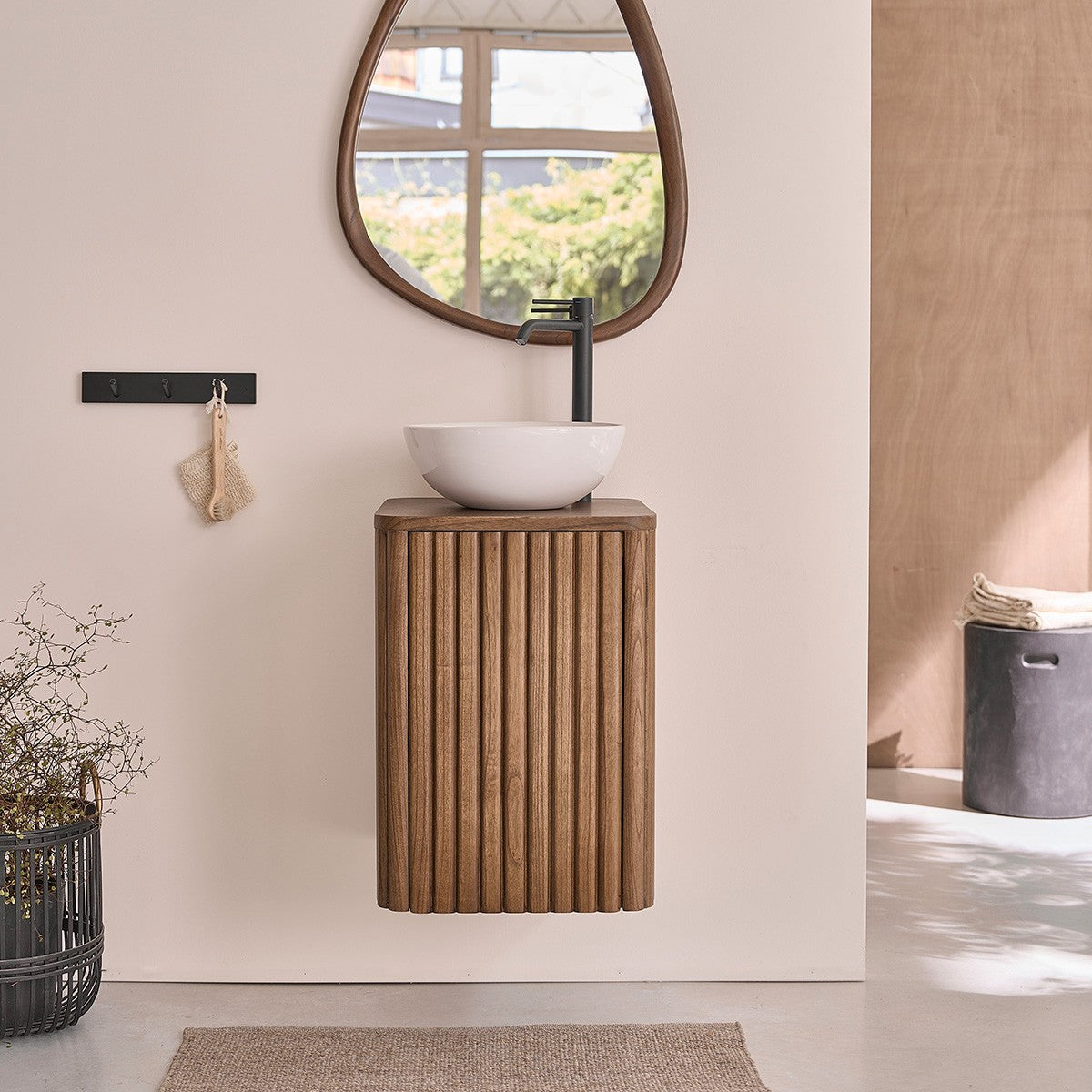 VINTAGE - Specchio in mindi massello 75x60 cm