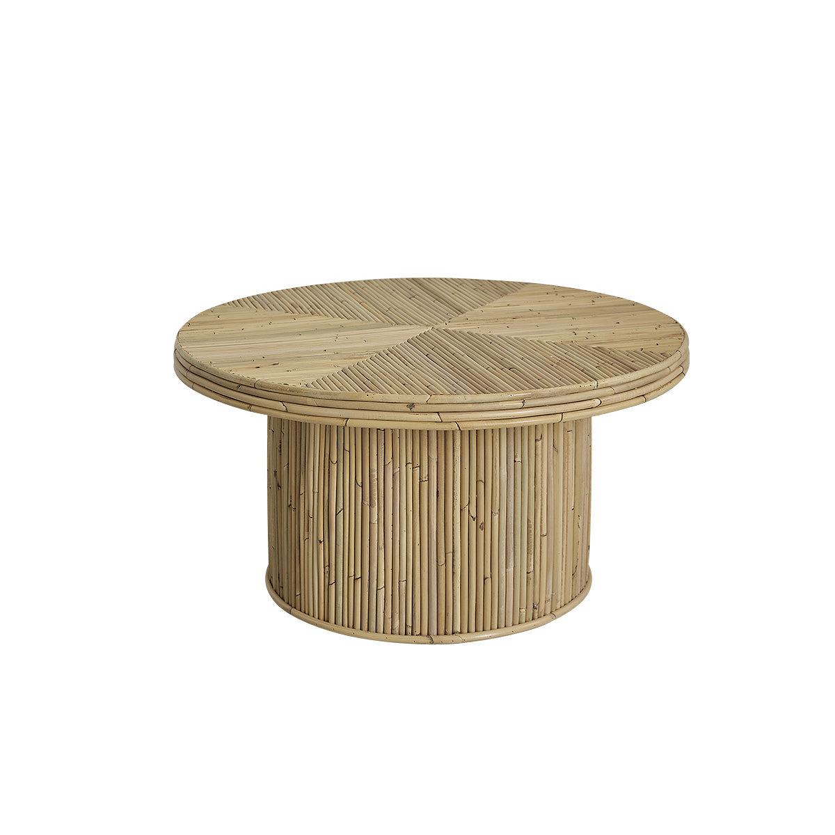 ALMA - Tavolino in cannage di rattan Ø 80 cm