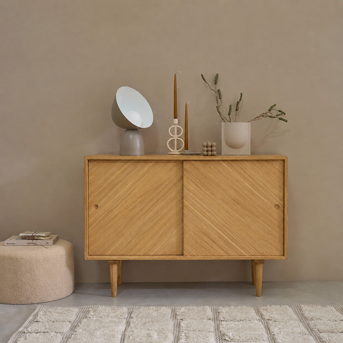 PACÔME - Cassettiera in mindi massello 120 cm