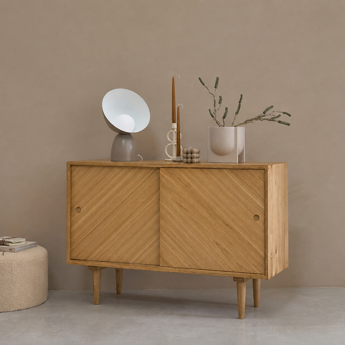 PACÔME - Cassettiera in mindi massello 120 cm