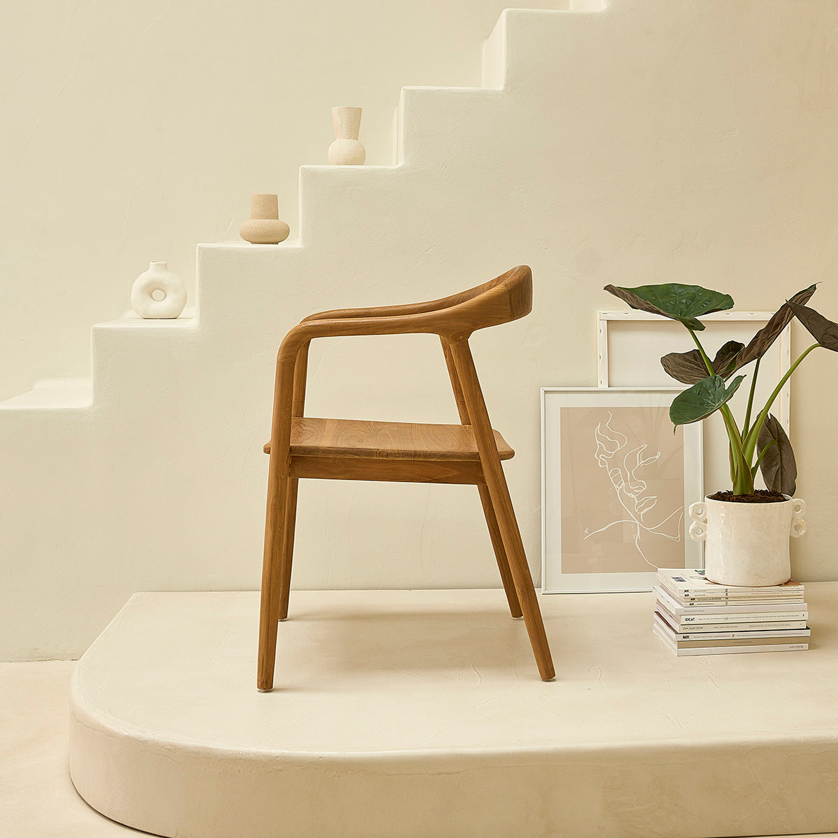 AMBRE - Set di 2 sedie  in teak massello