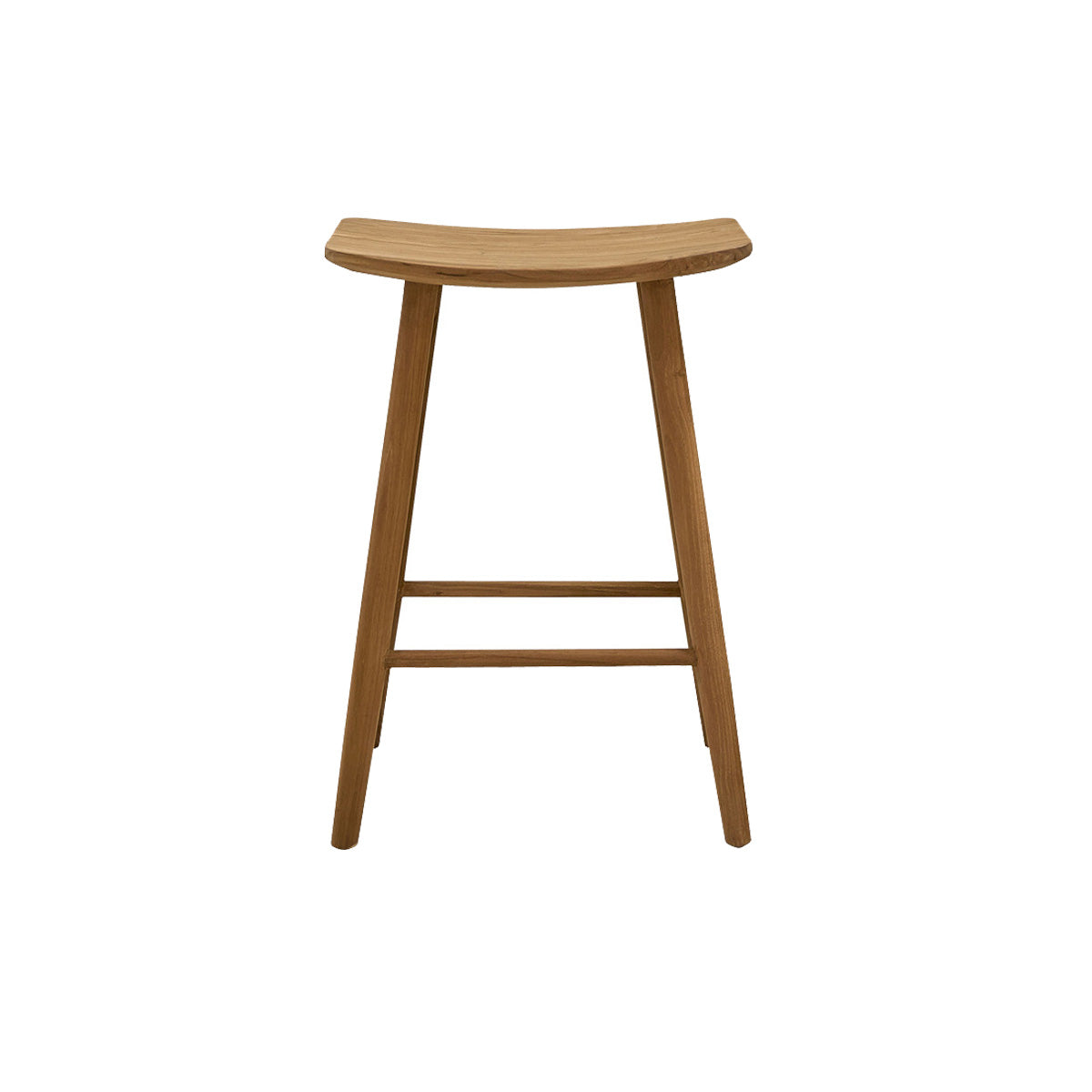 AMBRE - Sgabello da bar in teak massello 65 cm