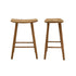 Set di 2 sgabelli in teak massello 65 cm