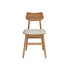 Sedia in teak massello con seduta bouclé