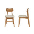 Set di 2 sedie in teak massello con seduta bouclé