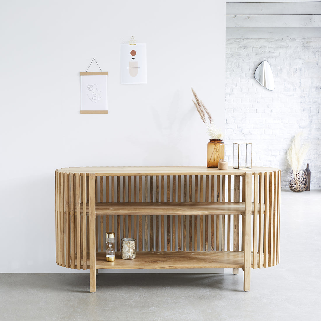 VICTORIA - Credenza in teak massello 160 cm