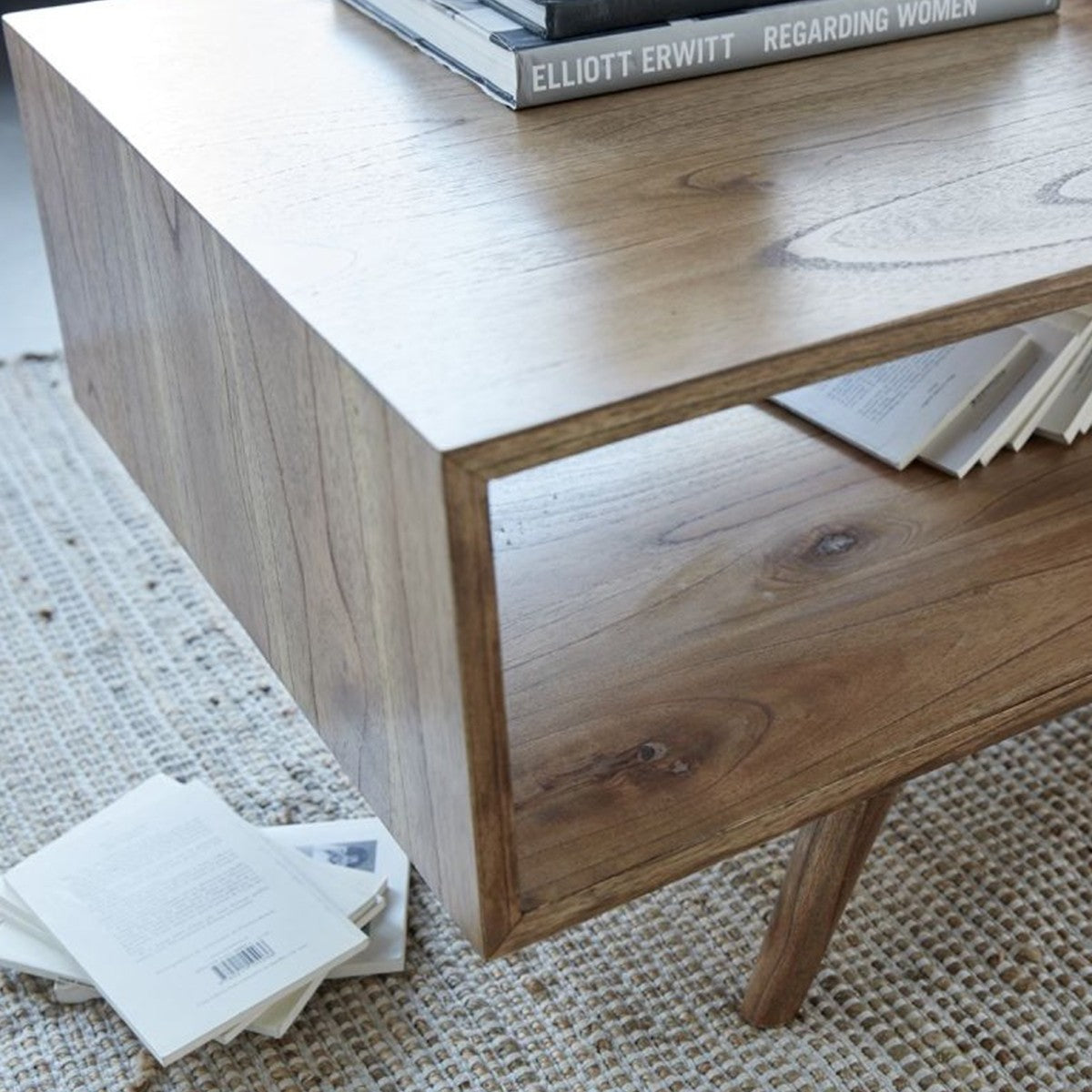 ODDA - Tavolino in mindi massello 120 cm