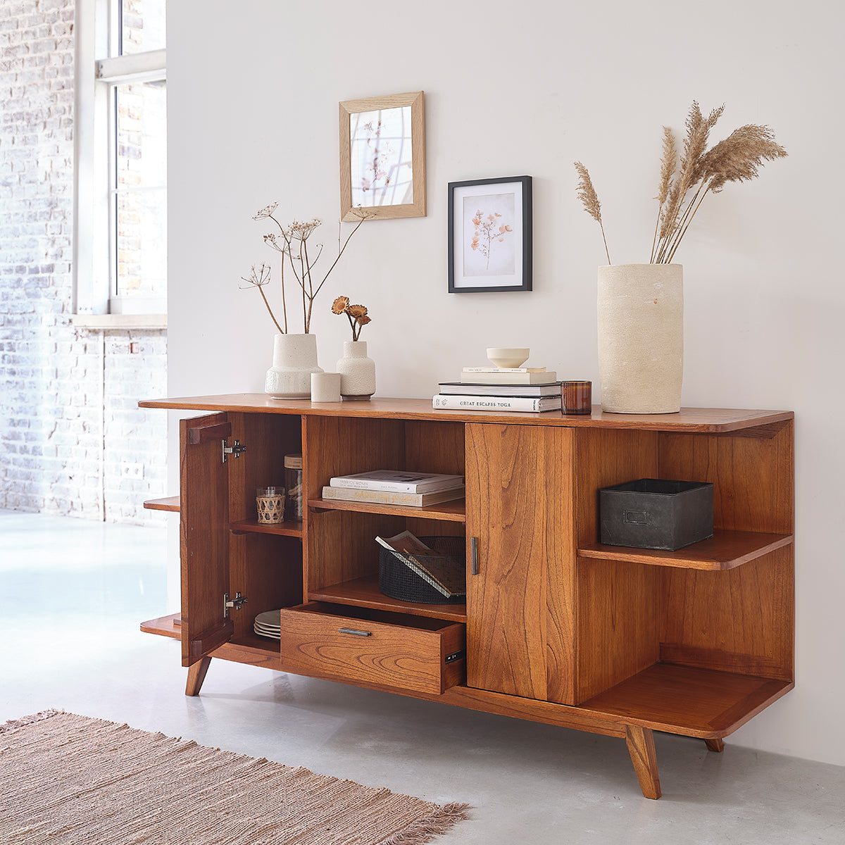 CELESTE - Credenza in mindi massello 180 cm