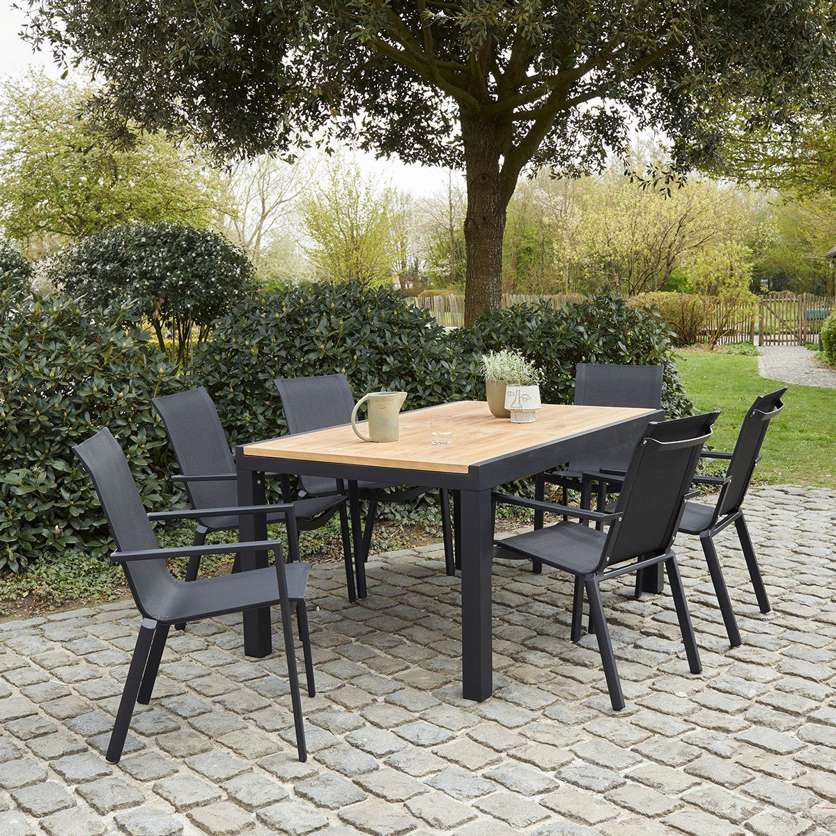 BALITECK - Set di mobili da giardino in teak massello per 6/10 pers.