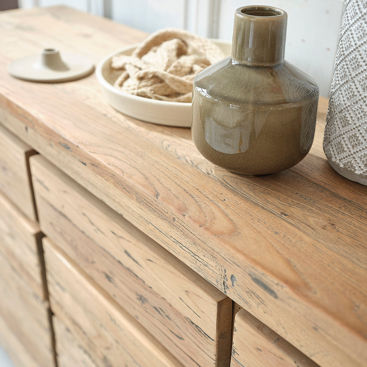 CARGO - Cassettiera in teak massello riciclato 160 cm