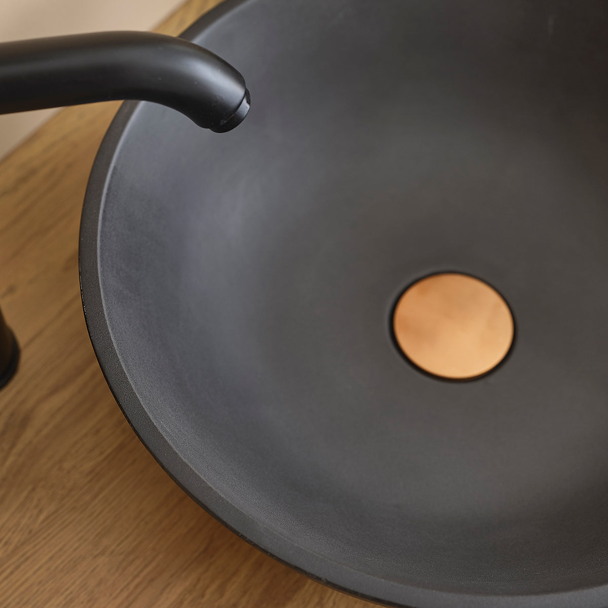 PURE - Lavabo in cemento grigio Ø37 cm