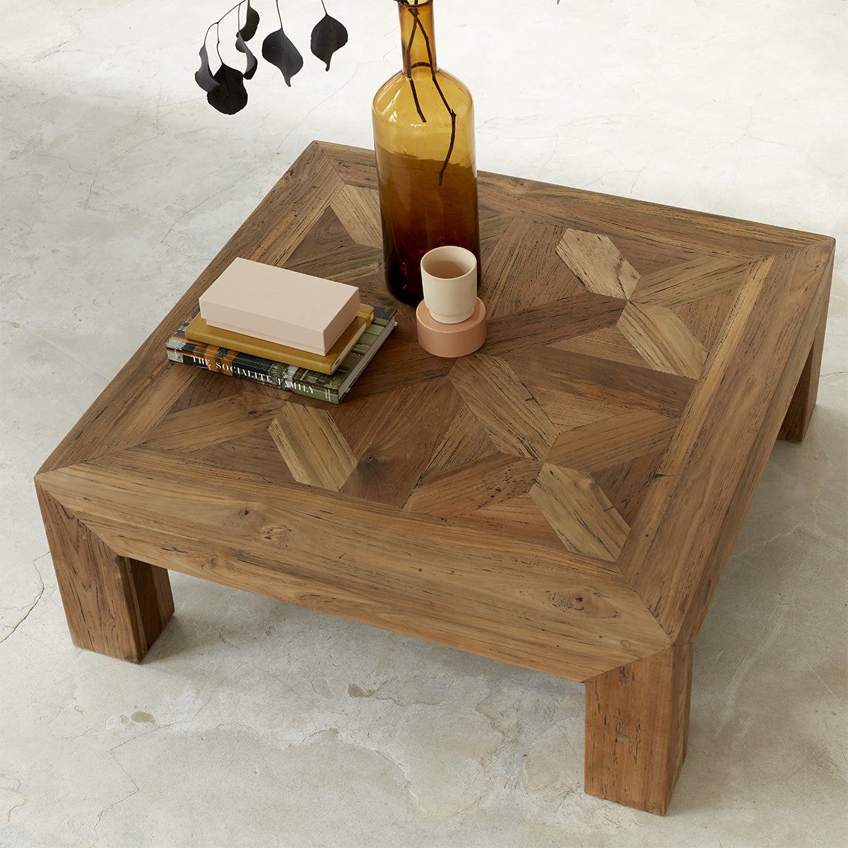 CARGO - Tavolino in teak massello riciclato 80 cm