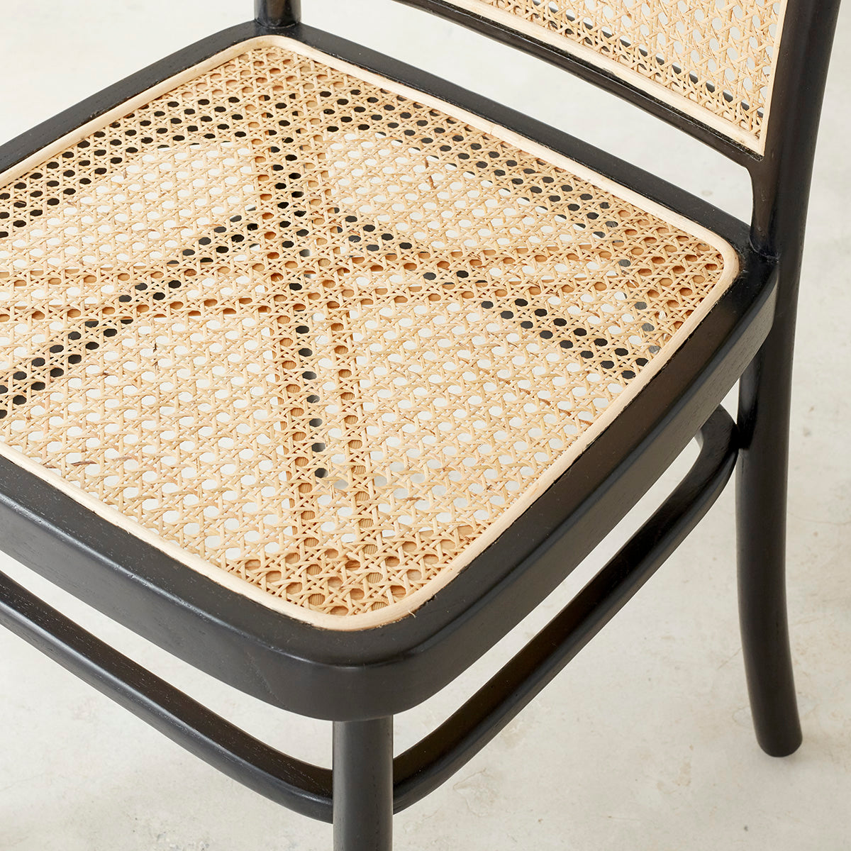 ARON - Set di 2 sedie in mogano massello e cannage