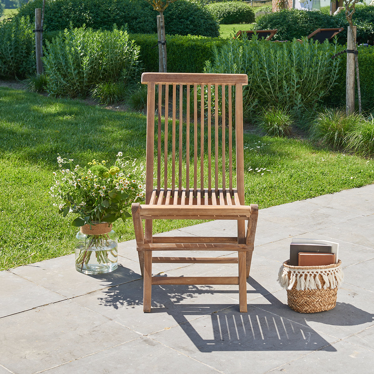 BALI - Set di mobili da giardino con tavolo allungabile in teak massello oliato 4/8 pers.