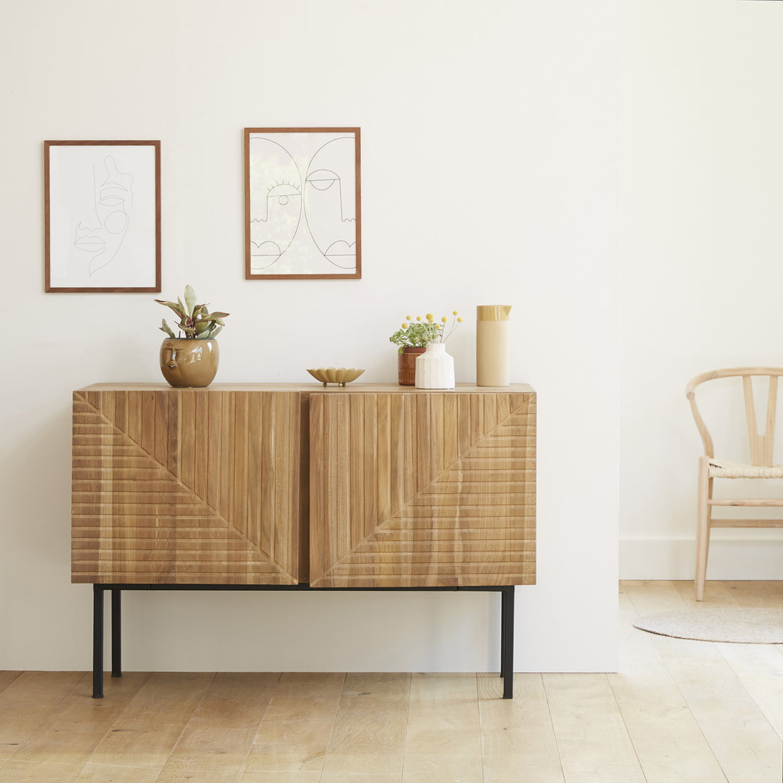 PORTLAND - Credenza in teak massello 120 cm