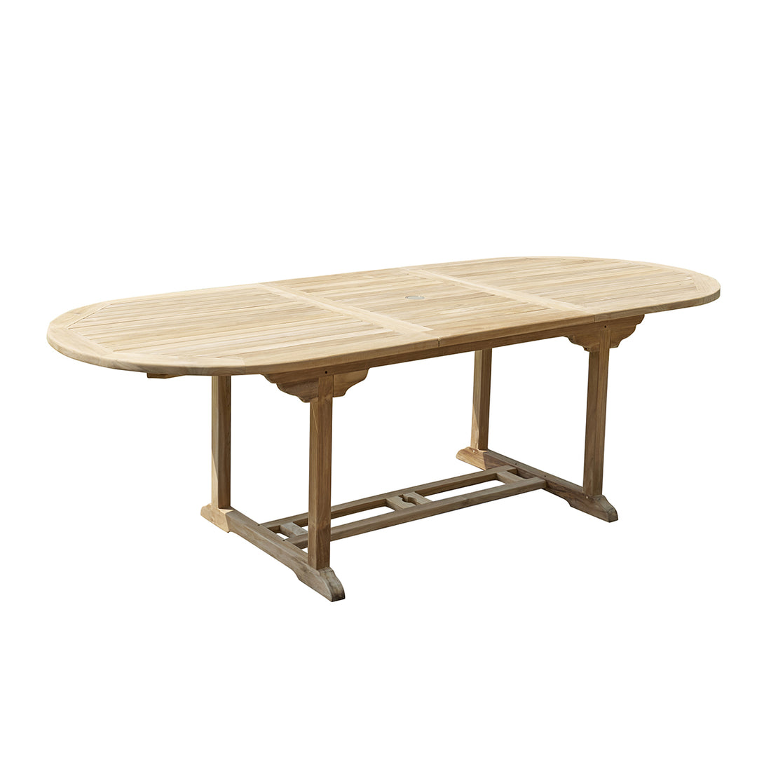MIDLAND - Tavolo da giardino ovale allungabile in teak massello per 8/10 persone.