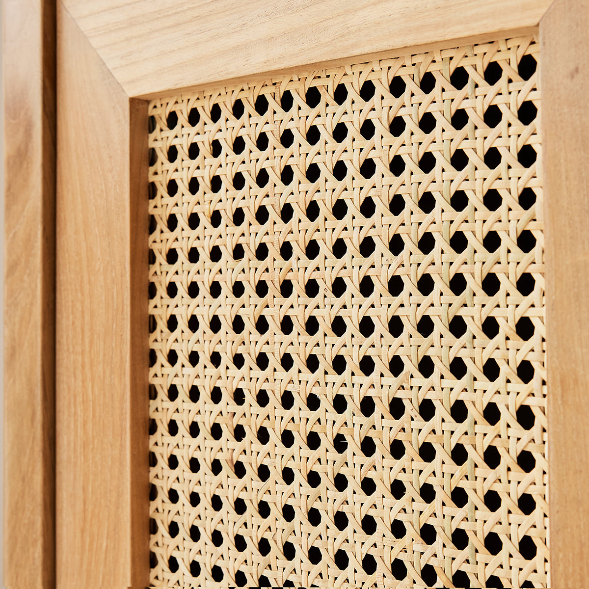 ELIOTT - Lavamano in teak massello e cannage 35 cm
