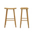 Set di 2 sgabelli da bar in teak massello 75 cm