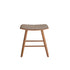 Sgabello da bar in teak massello con seduta a righe 45 cm