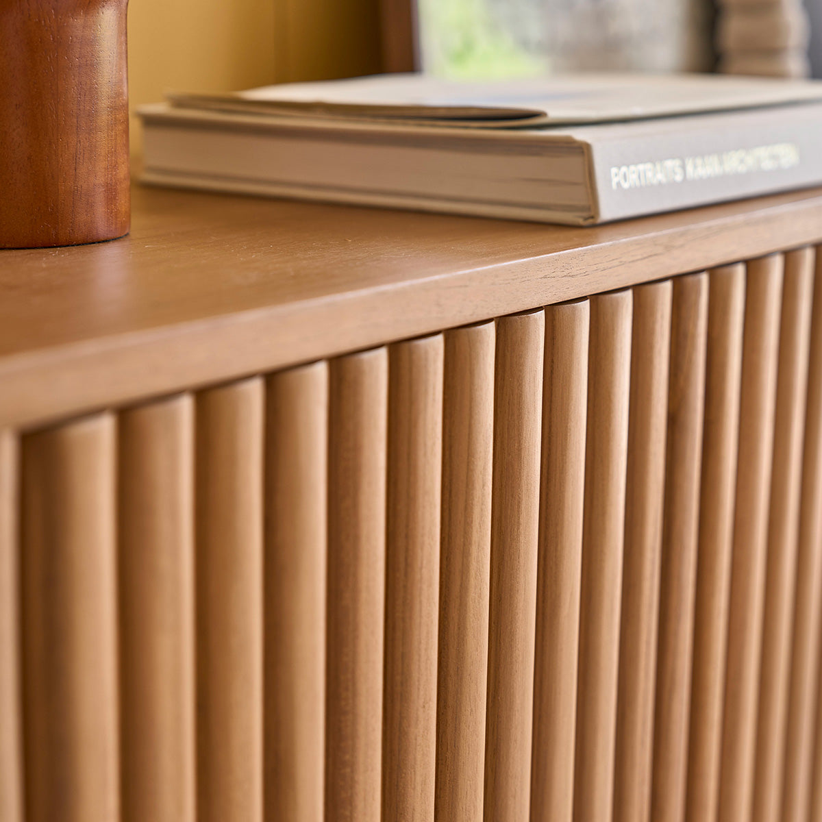 BELIZE - Mobile porta TV sospeso in teak massello 170 cm