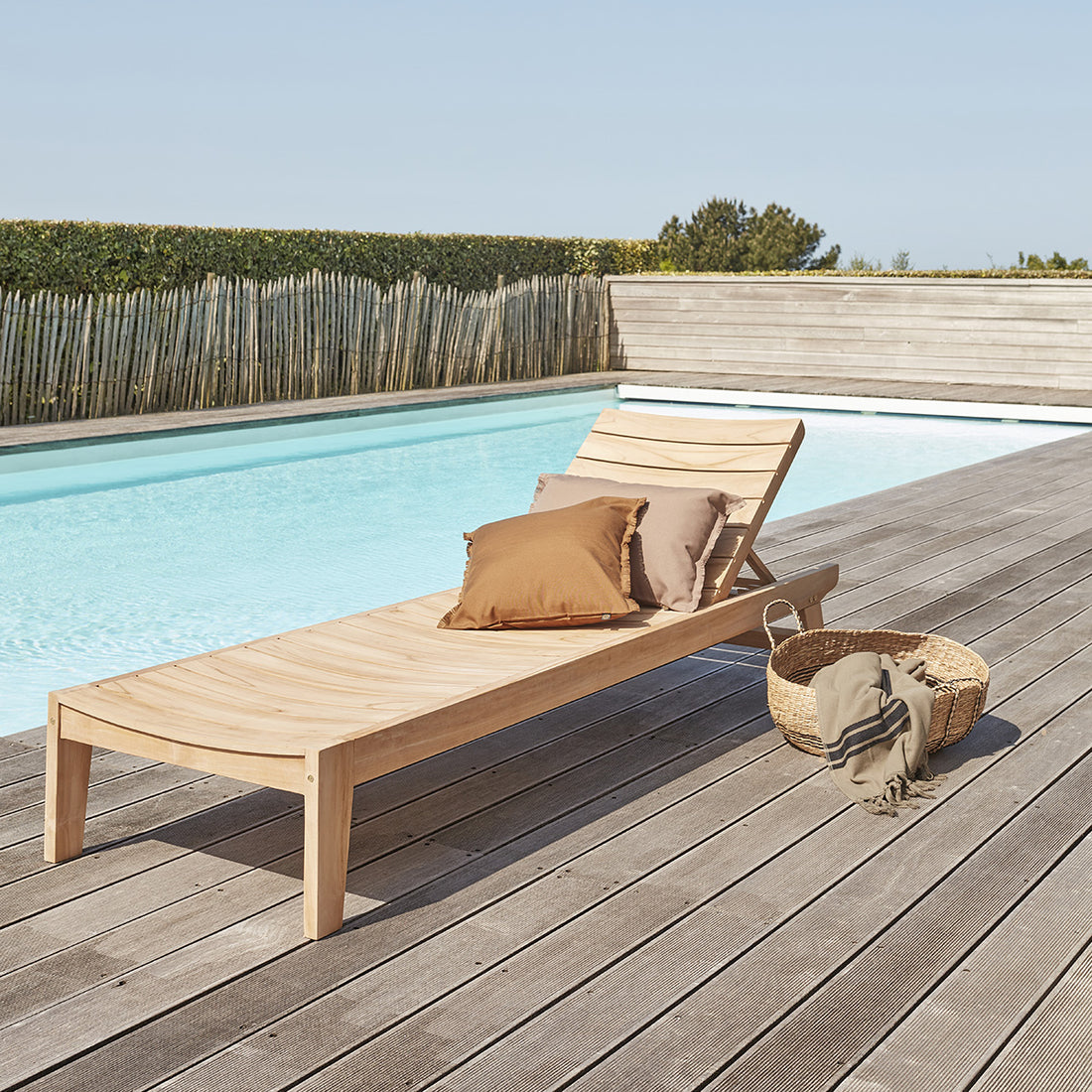 JAYA - Lettino in teak massello