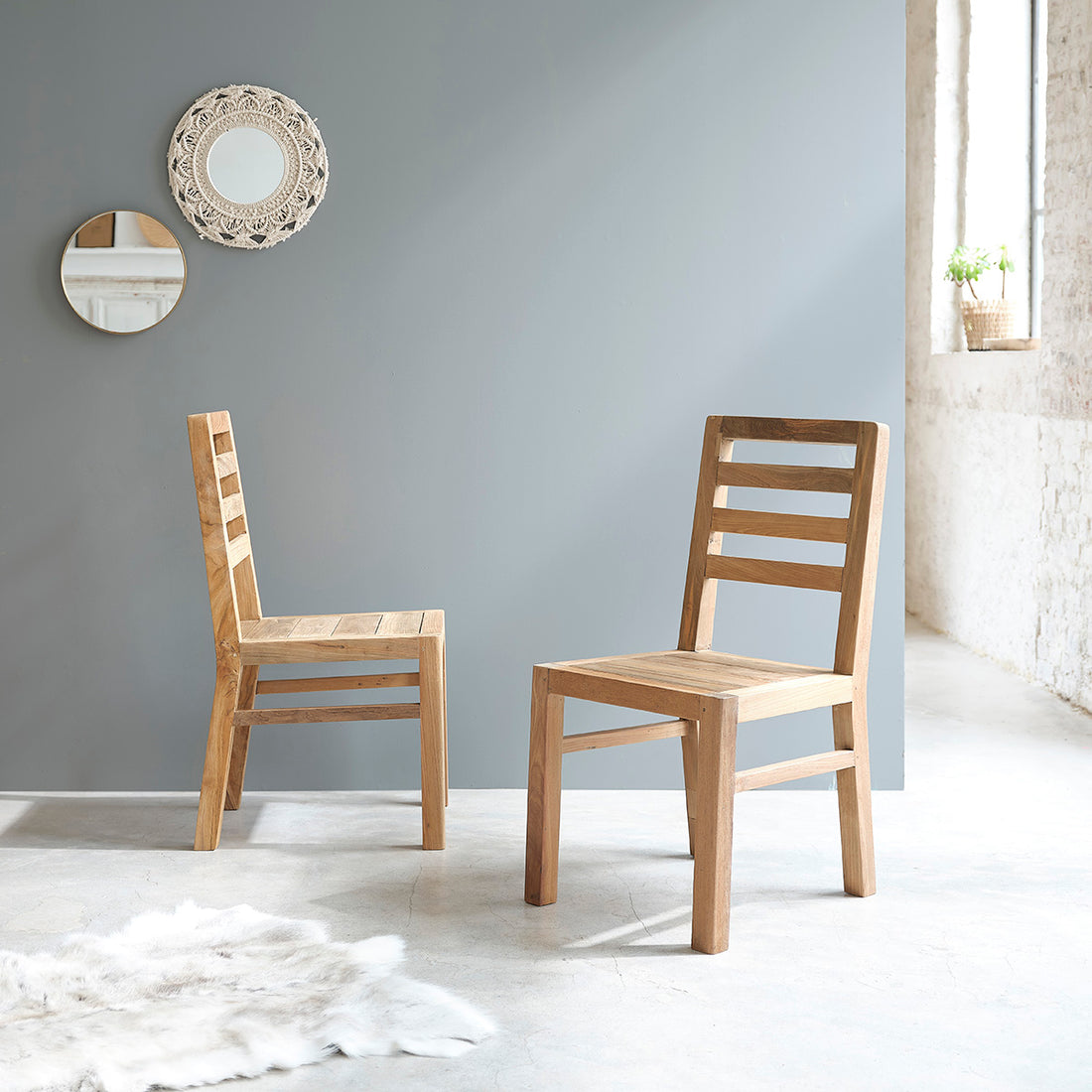 CARGO - Set di 2 sedie in teak massello riciclato