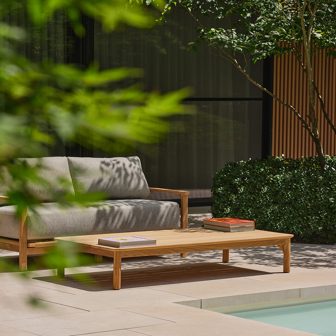 PIANA - Tavolino da giardino in teak massiccio da 170 cm