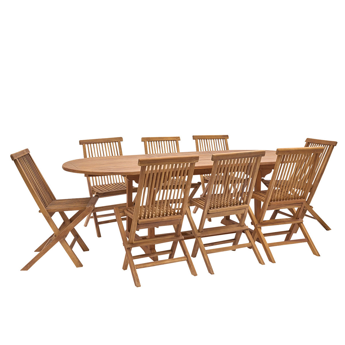 BALI - Tavolo da giardino allungabile in teak massello oliato 8/10 pers.