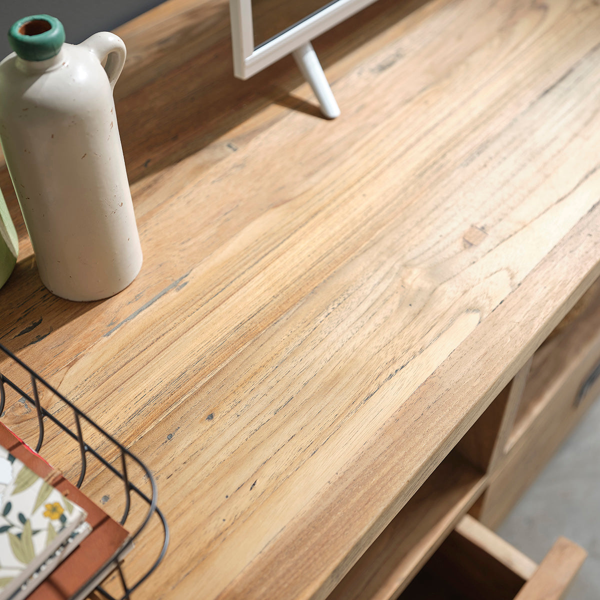 CARGO - Mobile TV in teak massello riciclato 160 cm