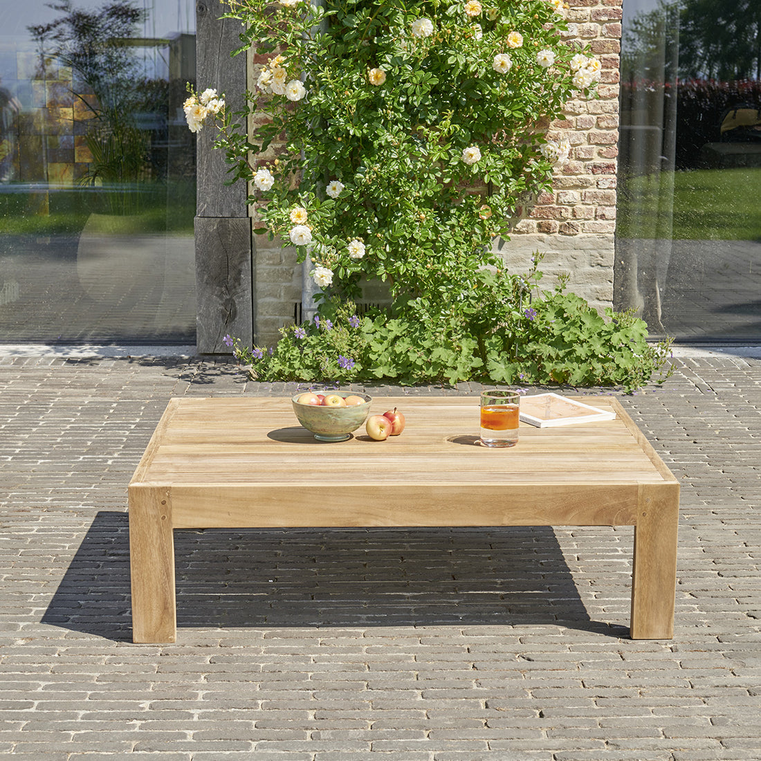 PALMA - Tavolino da giardino in teak 102 cm