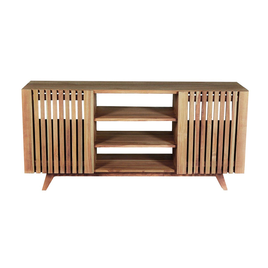 RIO - Mobile per lavabo in teak massello da 160 cm con doghe