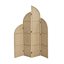 Paravento in rattan e cannage 4 pannelli