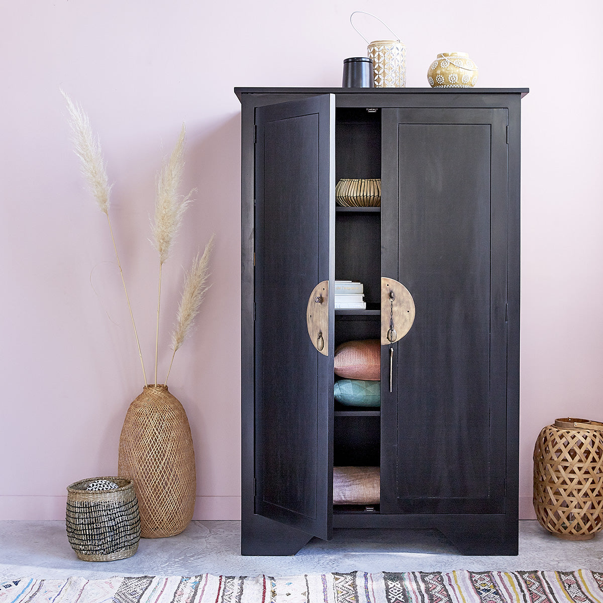 NUSA - Armadio in mogano massello 105 cm