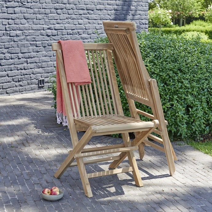 MIDLAND - Set di mobili da giardino in teak massello con tavolo allungabile 8/10 pers.