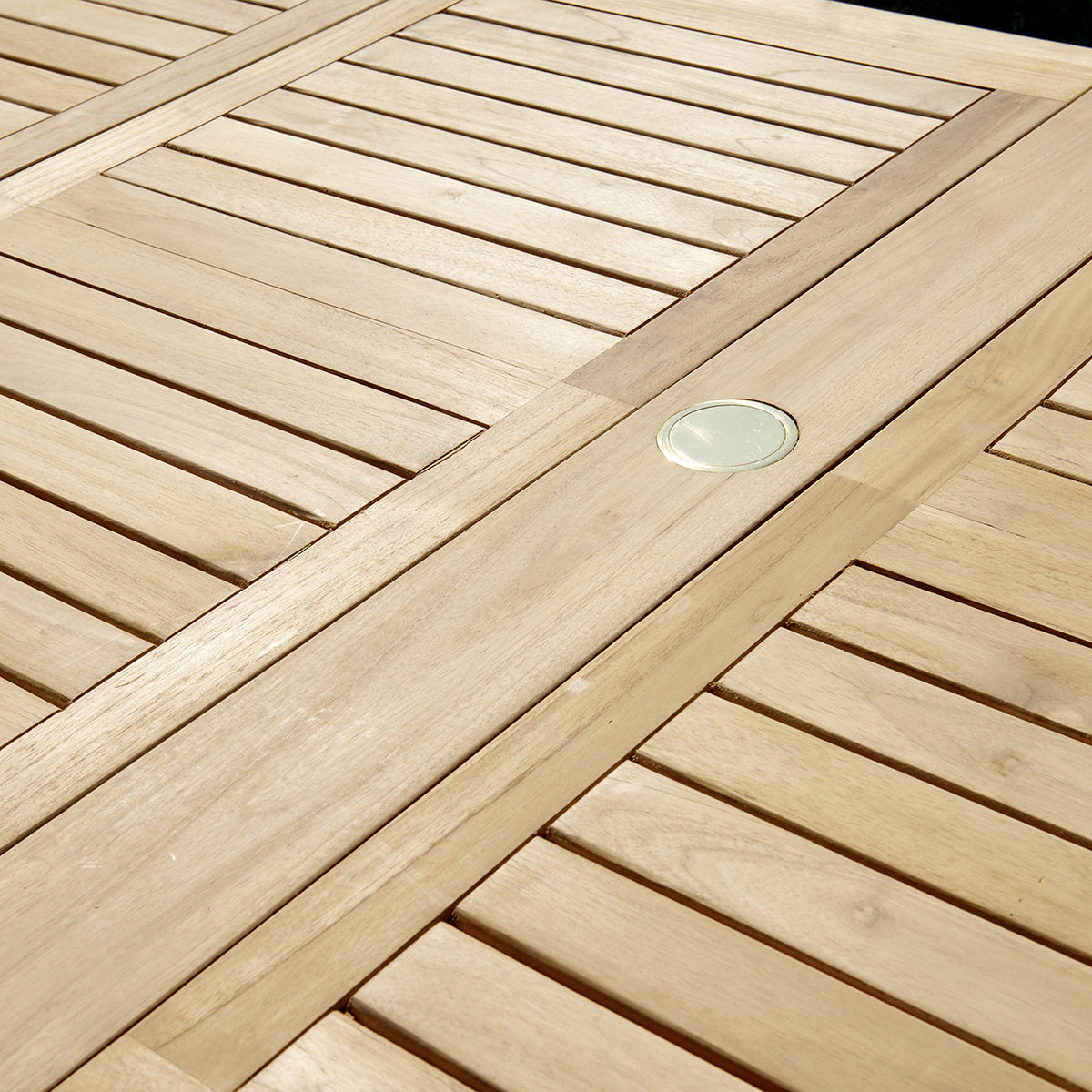 MIDLAND - Set di mobili da giardino in teak massello con tavolo allungabile 8/12 pers.