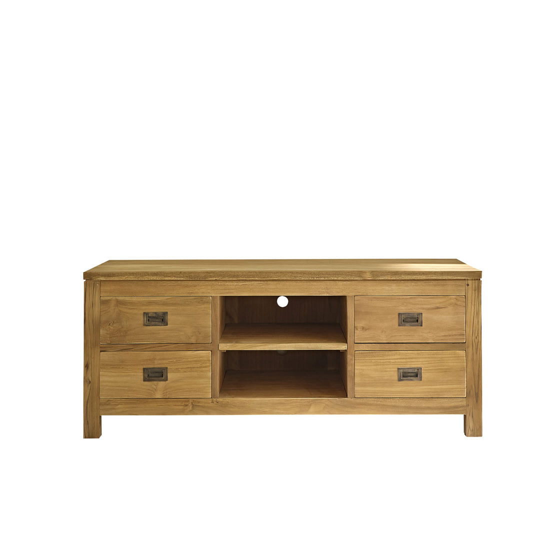 BOSTON - Mobile TV in teak massello 120 cm