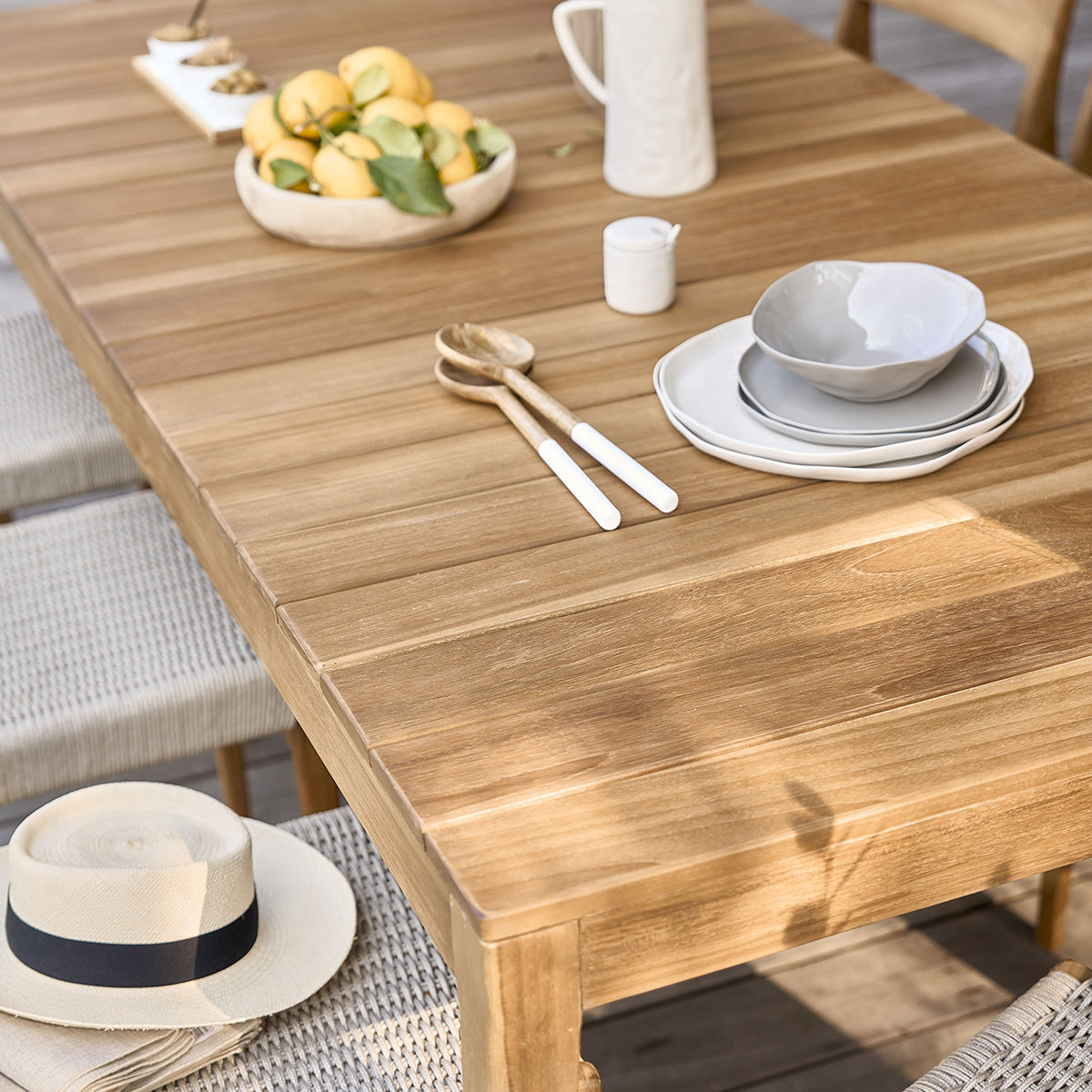 LIVIE - Tavolo da giardino in legno di teak 8 pers.