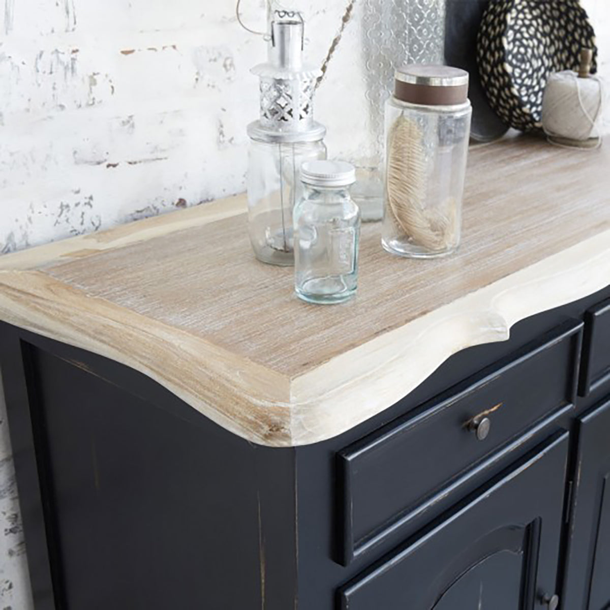 LONDRES - Credenza in mogano e teak massello 150 cm