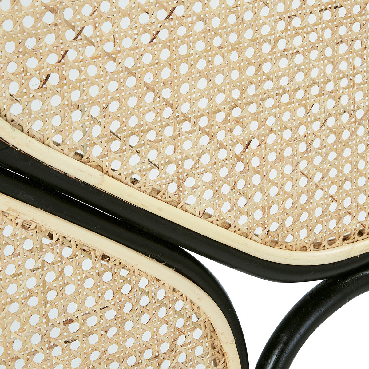 AVA - Testiera in cannage e rattan nero 160 cm