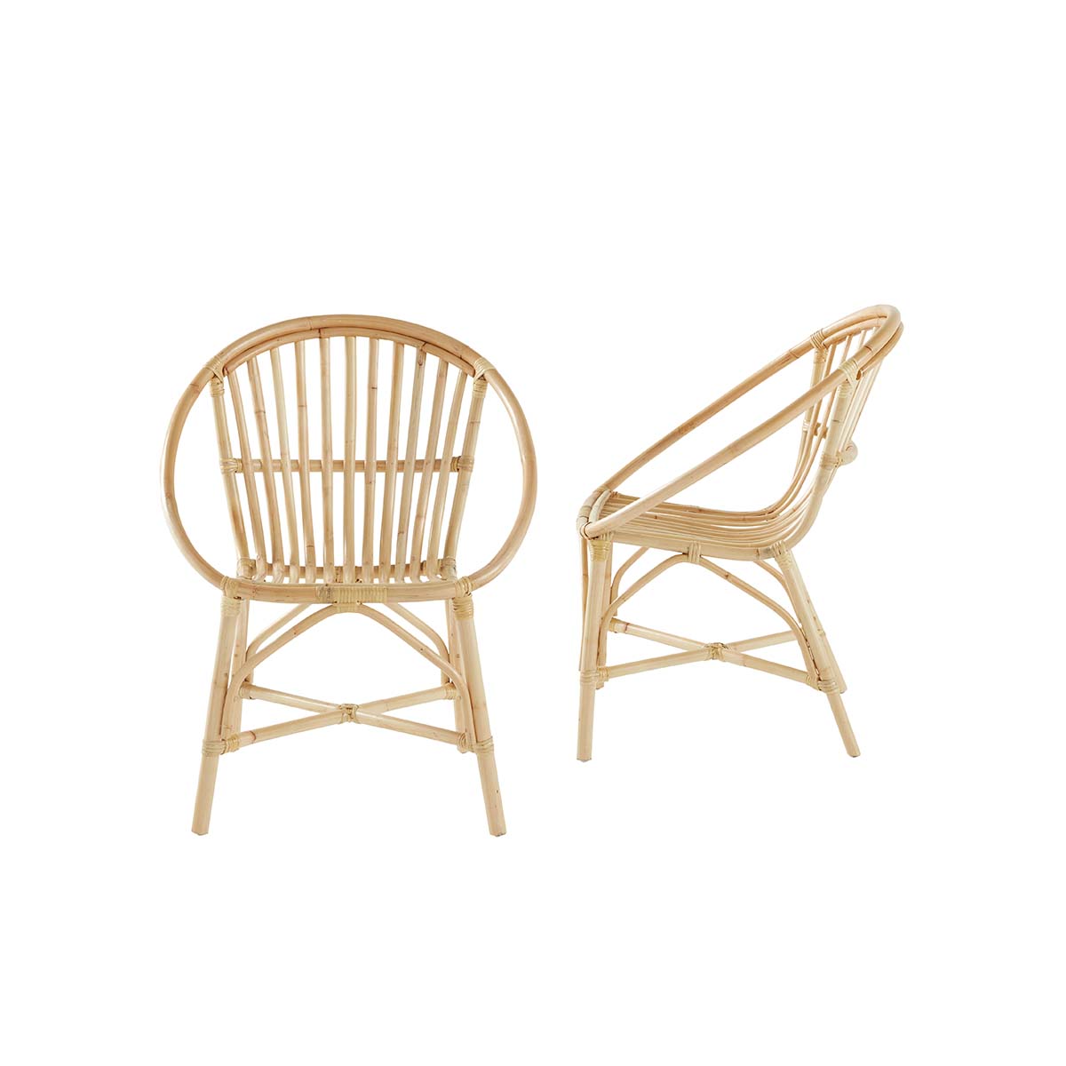 PAOLA - Set di 2 poltrone in rattan