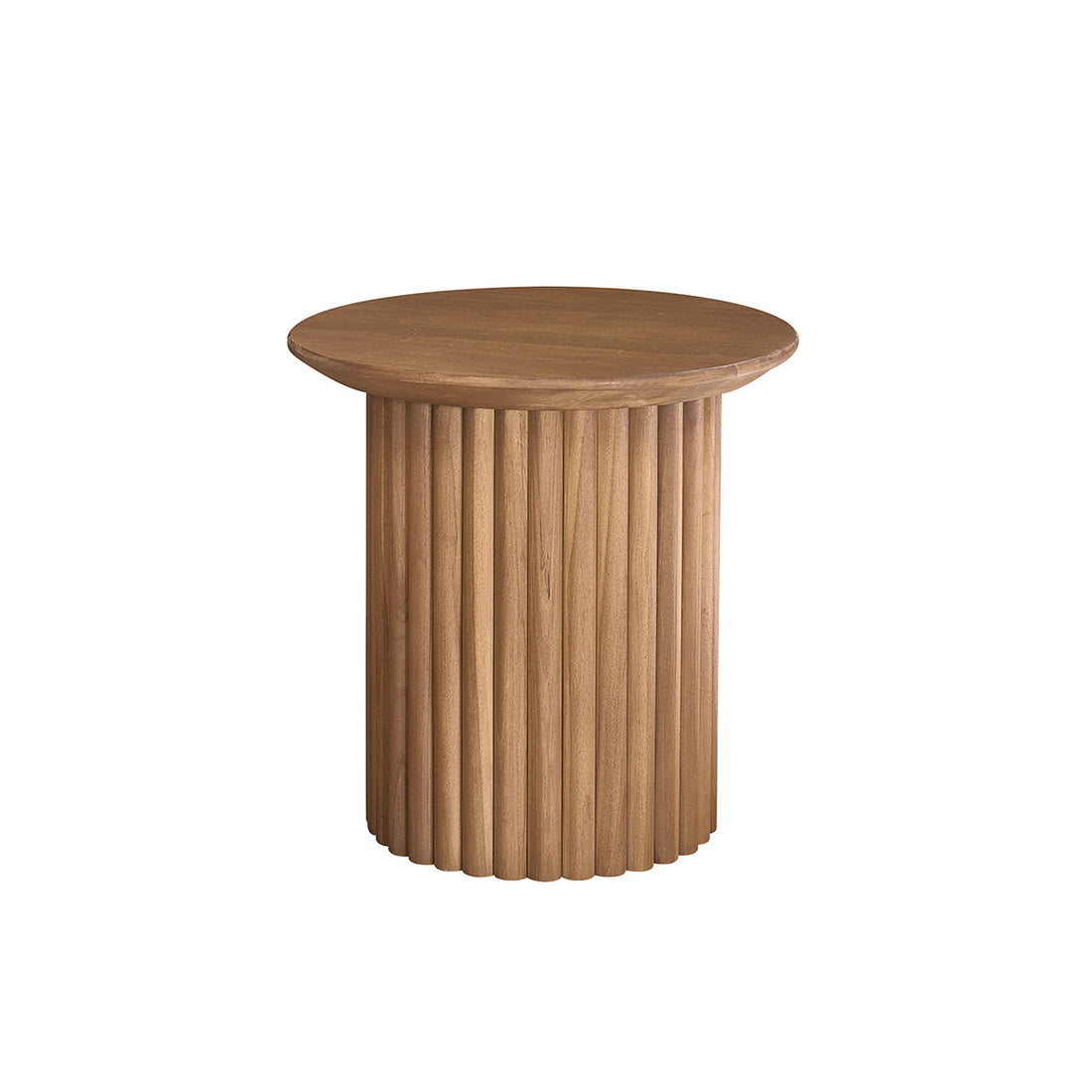COLINE - Tavolino in teak massello rotondo