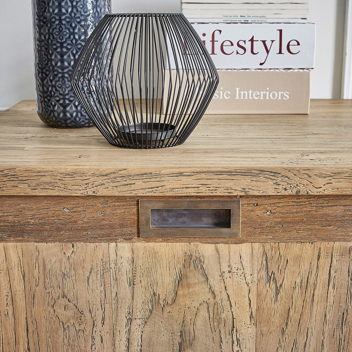 CARGO - Mobile TV in teak massello riciclato 160 cm